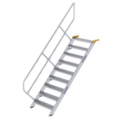 MUNK Treppe 45°  inkl. einen Handlauf, 800mm Stufenbreite, 9 Stufen