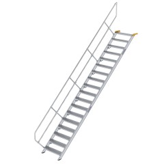 MUNK Treppe 45° inkl. einen Handlauf, 800mm Stufenbreite, 19 Stufen