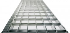 MUNK Stufenbelag Aluminium Gitterrost 600mm Stufenbreite, 235mm Stufentiefe, Mehrpreis