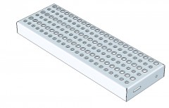 MUNK Treppenstufe Alu-Lochblech 1000mm Stufenbreite, 235mm Stufentiefe