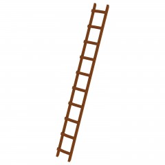 MUNK Dachdecker Auflegeleiter aus Holz 10 Sprossen