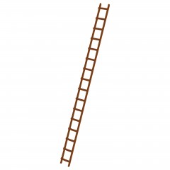 MUNK Dachdecker Auflegeleiter aus Holz 16 Sprossen