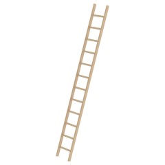 MUNK Holz-Anlegeleiter ohne Traverse 12 Sprossen