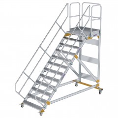 MUNK Plattformtreppe fahrbar 45° Stufenbreite 1000mm 12 Stufen