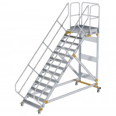 MUNK Plattformtreppe fahrbar 45° Stufenbreite 1000mm 13 Stufen