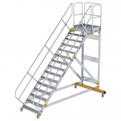 MUNK Plattformtreppe fahrbar 45° Stufenbreite 1000mm 15 Stufen