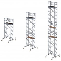 MUNK Rollgerüst mit Fahrbalken 0,75x2,45m Plattform 6,45m AH