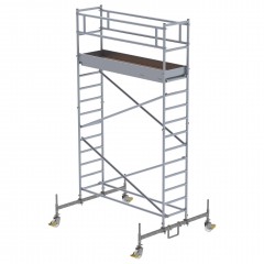MUNK Rollgerüst mit Fahrbalken 0,75x2,45m Plattform 5,00m AH