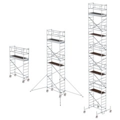 MUNK Rollgerüst mit Doppelplattform 1,35x1,80m Plattform 13,35m AH