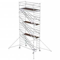 MUNK Rollgerüst mit Schrägaufstiegen 1,35x3,00m Plattform, 8,35m AH