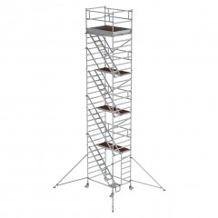 MUNK Rollgerüst mit Schrägaufstiegen 1,35x1,80m Plattform, 10,35m AH