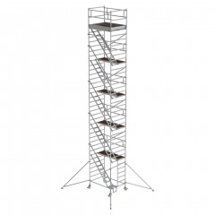 MUNK Rollgerüst mit Schrägaufstiegen 1,35x1,80m Plattform, 12,35m AH