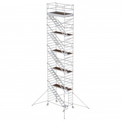 MUNK Rollgerüst mit Schrägaufstiegen 1,35x2,45m Plattform, 12,35m AH