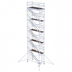 MUNK Rollgerüst mit Schrägaufstiegen 1,35x3,00m Plattform, 12,35m AH