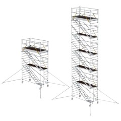 MUNK Rollgerüst SG mit Schrägaufstiegen und Ausleger