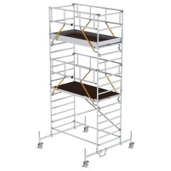 MUNK Rollgerüst SG mit Doppelplattform 1,35x2,45m Plattform 6,66m AH