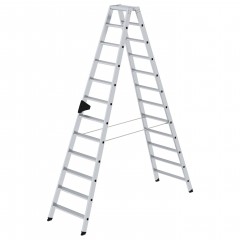 MUNK Stehleiter mit ergo-pad beidseitig begehbar 2x12 Stufen