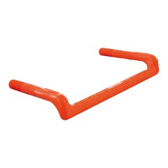 MUNK Steigbügel Form A in Edelstahl, orange ummantelt