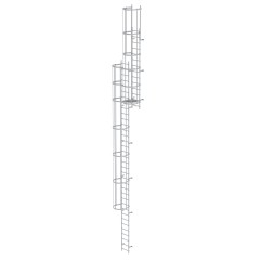 MUNK ortsfeste Steigleitern Aluminium eloxiert, 11,76m SH PG1