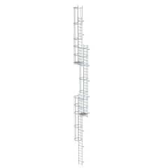 MUNK ortsfeste Steigleitern Aluminium eloxiert, 15,12m SH PG2