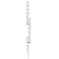 MUNK ortsfeste Steigleitern Aluminium eloxiert, 17,64m SH PG2