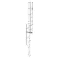 MUNK ortsfeste Steigleitern Aluminium, 10,92m SH PG2