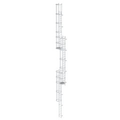 MUNK ortsfeste Steigleitern Aluminium, 15,96m SH PG2