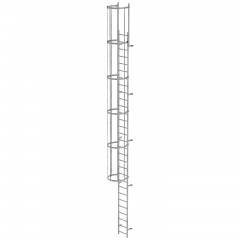 MUNK ortsfeste Steigleitern Aluminium eloxiert, 8,40m SH