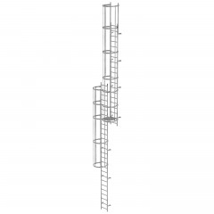 MUNK ortsfeste Steigleitern Aluminium, 10,92m SH PG2