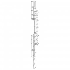 MUNK ortsfeste Steigleitern Stahl verzinkt, 13,16m SH PG2