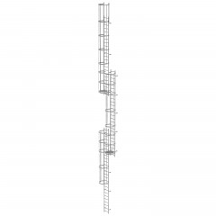 MUNK ortsfeste Steigleitern Stahl verzinkt, 16,80m SH PG2