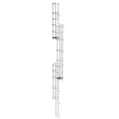 MUNK ortsfeste Steigleitern Edelstahl, 14,00m SH PG2