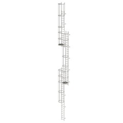 MUNK ortsfeste Steigleitern Edelstahl, 15,12m SH PG2