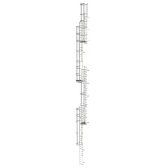 MUNK ortsfeste Steigleitern Edelstahl, 18,76m SH PG2