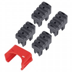 Hailo Fuß-Set 4 Stück Stütz- und Steigholm mit Montage-Klammer für Profiline S150 (01/2015-10/2016) 35x20 mm