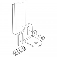 Hailo universal Fußhalter für Schachtleitern aus verzinktem Stahl