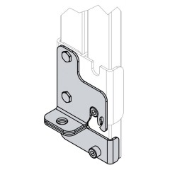 Hailo Erweiterungsset, Rastfunktion für Schiebebeschlagset A4 für Holm 40x20mm