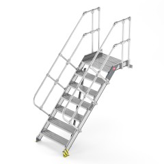 Hailo Plattformtreppe wandmontiert Neigung 60°
