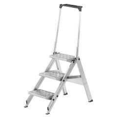 Hymer Sicherheitstreppe 3 Stufen mit geriffeltem Aluminiumbelag mit Bügel