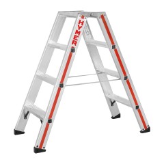 Hymer Stufenstehleiter mit Alu-Druckguss Gelenk 2x4 Stufen