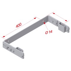 Hymer Wandhalter U-Form Stahl verzinkt verstellbar 0,29-0,41m