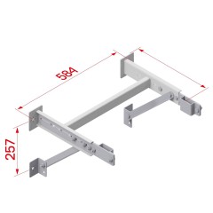Hymer Wandkonsole Stahl verzinkt verstellbar