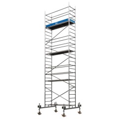 Iller Fahrgerüst mit Fahrbalken 2,20x0,75m und 200mm Rollen spindelbar 8,55m AH