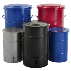 Kongamek Abfallbehälter aus Blech mit Fußpedal 30-70l Volumen