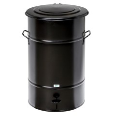 Kongamek Abfallbehälter in schwarz aus Blech 160l Volumen