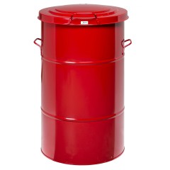 Kongamek Abfallbehälter in rot aus Blech 115l Volumen