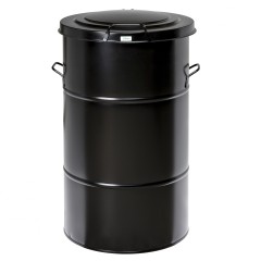 Kongamek Abfallbehälter in schwarz aus Blech 115l Volumen