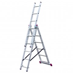 Krause Corda Mehrzweckleiter mit Treppenfunktion 3x6 Sprossen