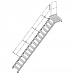 Layher 112 Treppe mit Plattform 45° 60cm 15 Stufen