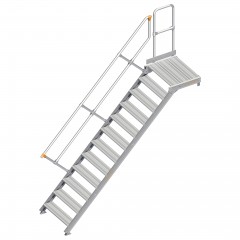 Layher 112 Treppe mit Plattform 45° 80cm 12 Stufen